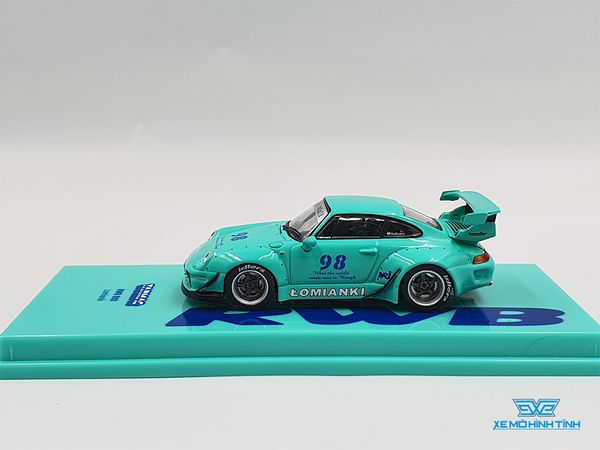 Xe Mô Hình Porsche 993 RWB Lomianki 1:64 Tarmac Works ( Xanh Lá )