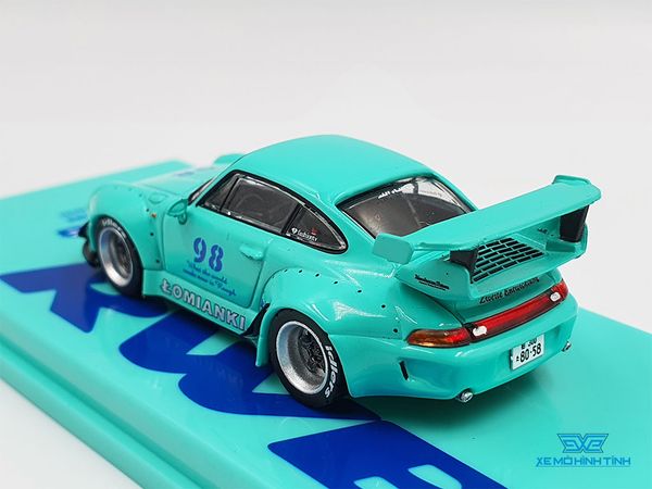 Xe Mô Hình Porsche 993 RWB Lomianki 1:64 Tarmac Works ( Xanh Lá )