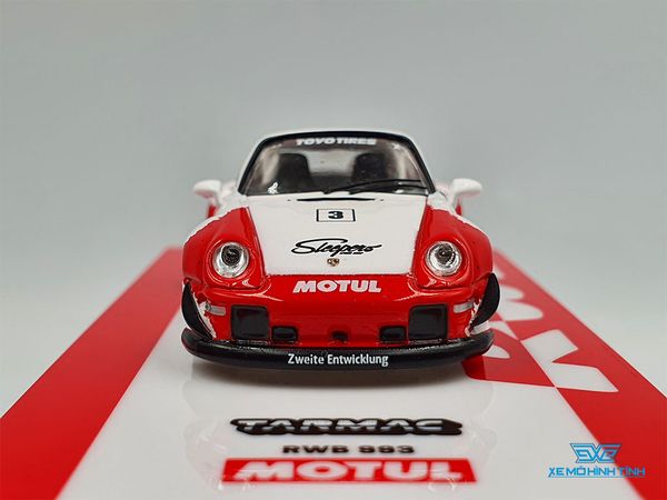 Xe Mô Hình Porsche RWB 993 Motul 1:64 Tarmac Works ( Đỏ Trắng )