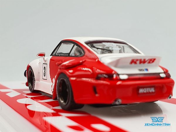 Xe Mô Hình Porsche RWB 993 Motul 1:64 Tarmac Works ( Đỏ Trắng )