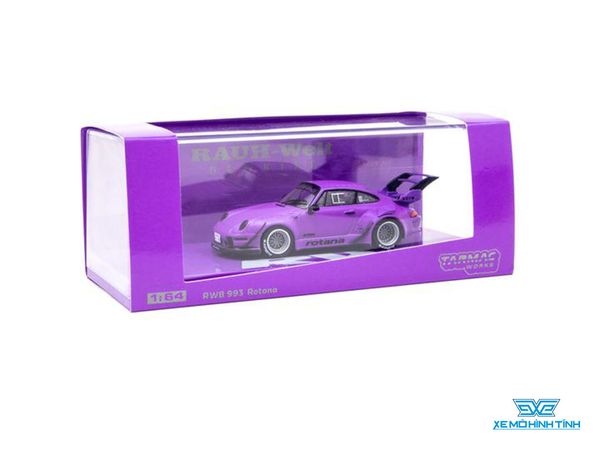 Xe Mô Hình Porsche RWB 993 1:64 Tarmac Works ( Tím Nhám )