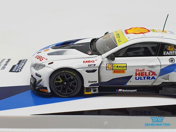 Xe Mô Hình BMW M6 GT3 FIA World Cup 2019 Macau Augusto Farfus 1:64 TarmacWorks ( Trắng )