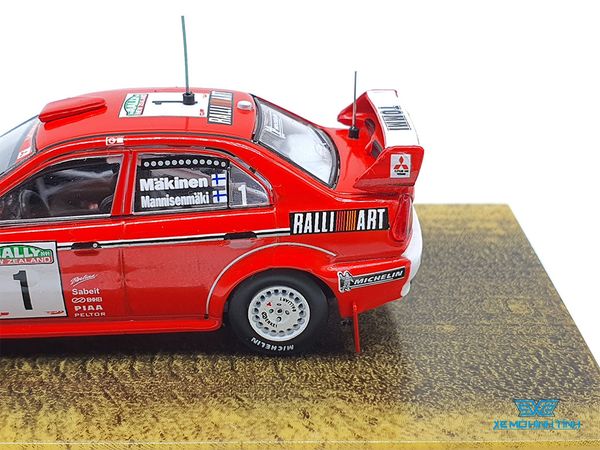 Xe Mô Hình Mitsubishi Lancer Evolution VI New Zealand Rally 1999 Winner 1:64 Tarmac Works ( Đỏ )