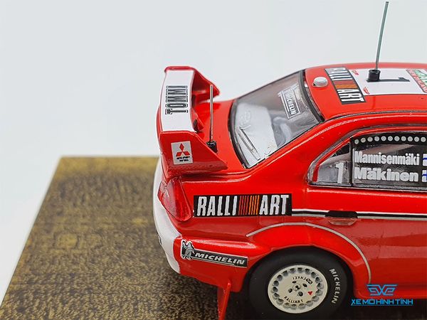 Xe Mô Hình Mitsubishi Lancer Evolution VI New Zealand Rally 1999 Winner 1:64 Tarmac Works ( Đỏ )