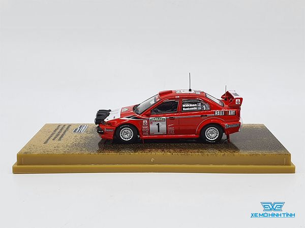 Xe Mô Hình Mitsubishi Lancer Evolution VI New Zealand Rally 1999 Winner 1:64 Tarmac Works ( Đỏ )