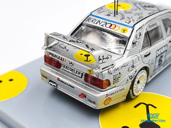 Xe Mô Hình Mercedes-Benz 190E 2.5-16 Evolution II DTM 1992 Keke Rosberg 1:64 Tarmac Works ( Bạc )