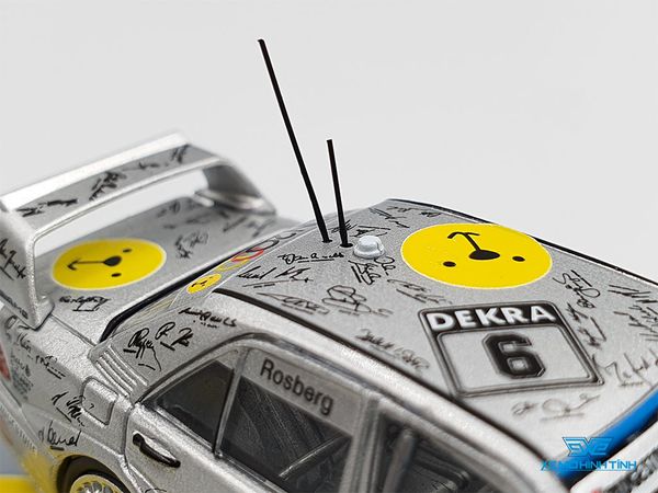 Xe Mô Hình Mercedes-Benz 190E 2.5-16 Evolution II DTM 1992 Keke Rosberg 1:64 Tarmac Works ( Bạc )