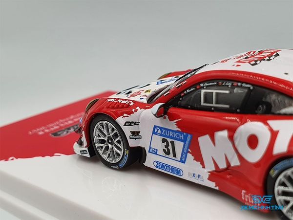 Xe Mô Hình Porsche 911 GT3 R Nurburgring 24H 2017 1:64 Tarmac Works( Trắng Đỏ )