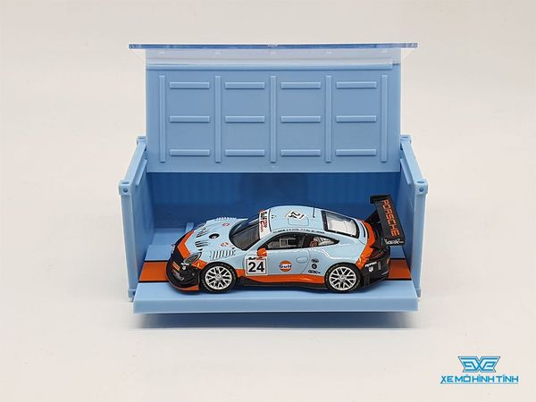 Xe Mô Hình Porsche 911 GT3 R Gulf 12H 2018 1:64 Tarmac Works ( Gulf )