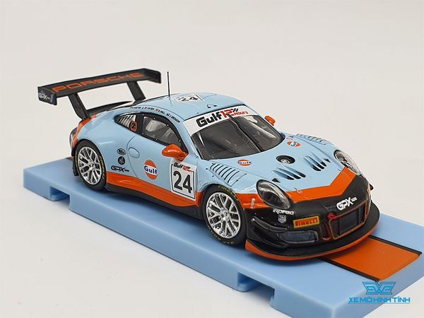 Xe Mô Hình Porsche 911 GT3 R Gulf 12H 2018 1:64 Tarmac Works ( Gulf )