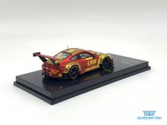 Xe Mô Hình Porsche 911 GT3 R Macau GT Cup Fia GT World Cup 2018 Earl Bamber 1:64 Tarmac Works ( Vàng đỏ )