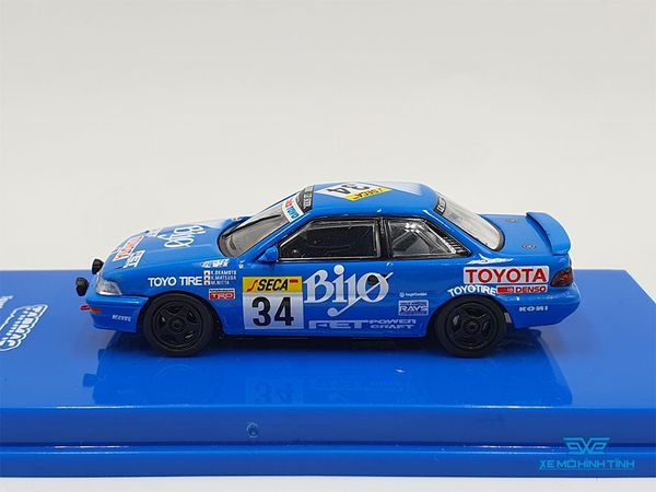 Xe Mô Hình Toyota Corolla Levin AE92 SPA 24 Hours 1989 1:64 Tarmac Works ( Xanh )