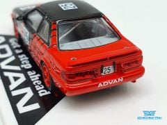 Xe Mô Hình Toyota Corolla Levin AE92 JTCC 1990 Div.3 Champion 1:64 ( Đỏ Advan )