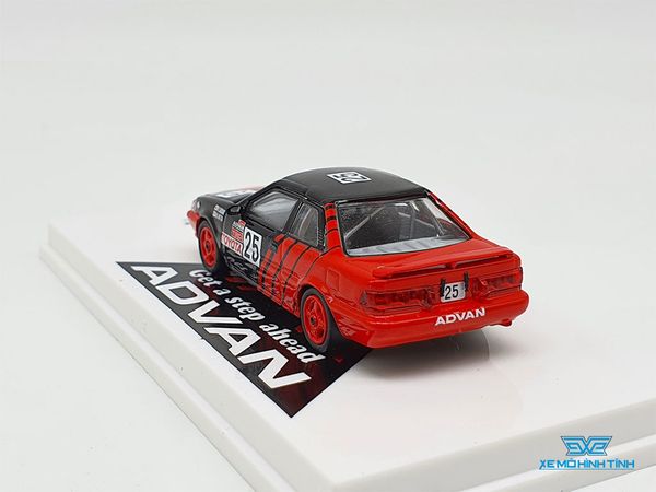 Xe Mô Hình Toyota Corolla Levin AE92 JTCC 1990 Div.3 Champion 1:64 ( Đỏ Advan )