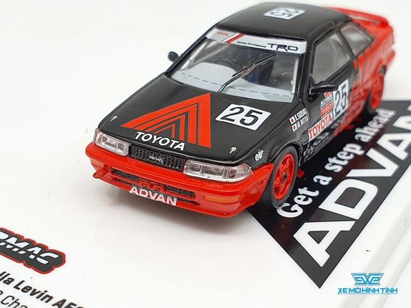 Xe Mô Hình Toyota Corolla Levin AE92 JTCC 1990 Div.3 Champion 1:64 ( Đỏ Advan )