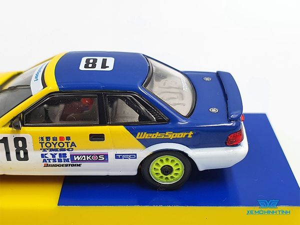 Xe Mô Hình Toyota Corolla Levin AE92 JTC 1993 1:64 Tarmac Works (Vàng Xanh)