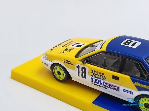 Xe Mô Hình Toyota Corolla Levin AE92 JTC 1993 1:64 Tarmac Works (Vàng Xanh)