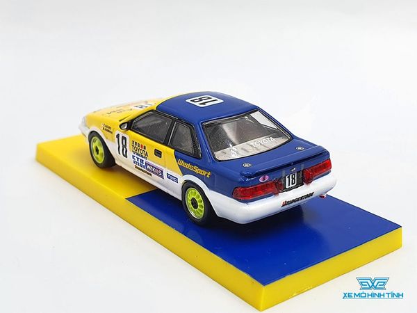 Xe Mô Hình Toyota Corolla Levin AE92 JTC 1993 1:64 Tarmac Works (Vàng Xanh)