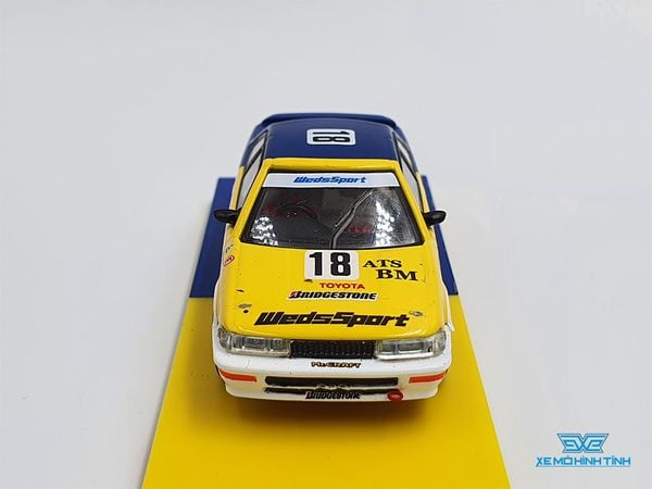 Xe Mô Hình Toyota Corolla Levin AE92 JTC 1993 1:64 Tarmac Works (Vàng Xanh)