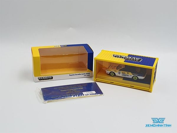 Xe Mô Hình Toyota Corolla Levin AE92 JTC 1993 1:64 Tarmac Works (Vàng Xanh)