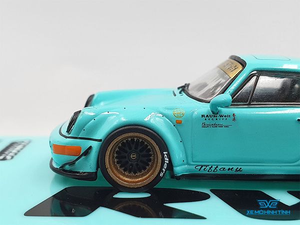 Xe Mô Hình Porsche RWB 964 Tiffany 1:64 Tarmac Works( Xanh Min )