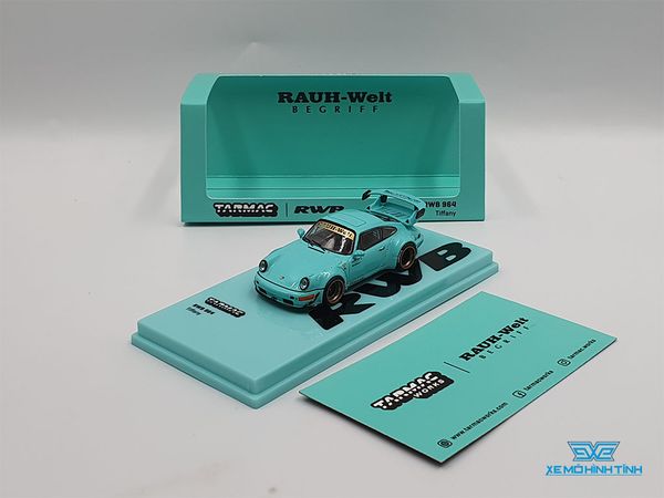 Xe Mô Hình Porsche RWB 964 Tiffany 1:64 Tarmac Works( Xanh Min )