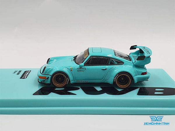 Xe Mô Hình Porsche RWB 964 Tiffany 1:64 Tarmac Works( Xanh Min )