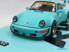 Xe Mô Hình Porsche RWB 964 Tiffany 1:64 Tarmac Works( Xanh Min )