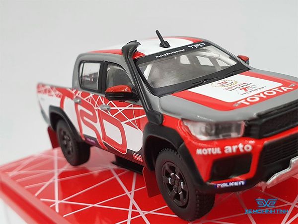 Xe Mô Hình Toyota Hilux AXCR 2016 Show Car 1:64 Tarmac Works ( Trắng Đỏ )