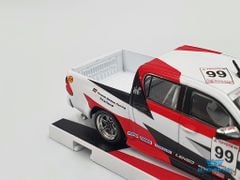 Xe Mô Hình Toyota Hilux 1:64 Tarmac Works ( Trắng Đỏ Đen )