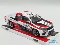 Xe Mô Hình Toyota Hilux 1:64 Tarmac Works ( Trắng Đỏ Đen )