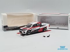 Xe Mô Hình Toyota Hilux 1:64 Tarmac Works ( Trắng Đỏ Đen )