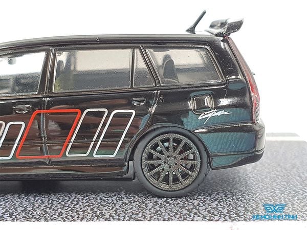 Xe Mô Hình Mitsubishi Lancer Evolution Wagon Ralliart 1:64 Tarmac Works ( Đen )