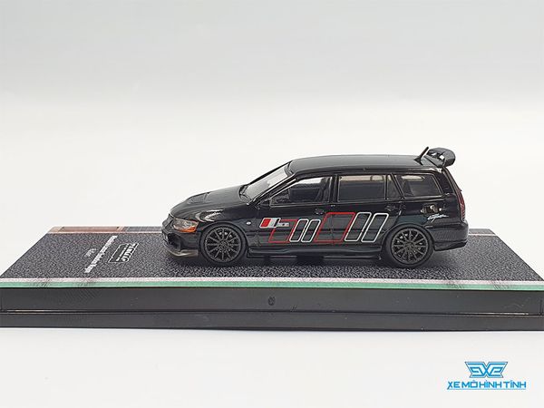 Xe Mô Hình Mitsubishi Lancer Evolution Wagon Ralliart 1:64 Tarmac Works ( Đen )