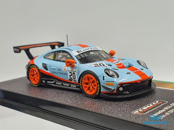 Xe Mô Hình Porsche 911 GT3 R 1:64 Tarmac Works ( Xanh Gulf )