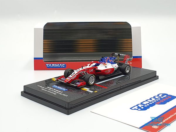 Xe Mô Hình Dallara Formula 3 F3 Macau GP FIA F3 World Cup 2019 1:64 Tarmac Works ( Trắng Đỏ )