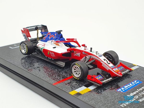 Xe Mô Hình Dallara Formula 3 F3 Macau GP FIA F3 World Cup 2019 1:64 Tarmac Works ( Trắng Đỏ )