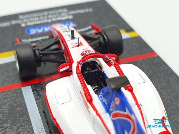 Xe Mô Hình Dallara Formula 3 F3 Macau GP FIA F3 World Cup 2019 1:64 Tarmac Works ( Trắng Đỏ )