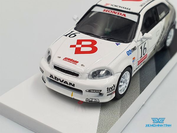 Xe Mô Hình Honda Civic Type R EK9 1:64 Tarmac Works ( Trắng )