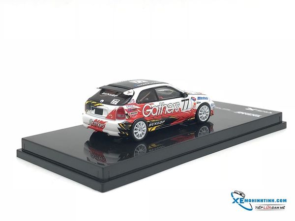 Xe Mô Hình Honda Civic Type R EK9 Super Taikyu 1998 ST-4 Champion Tsujimoto / Yamahamoto 1:64 Tarmac Works ( Trắng Đỏ )