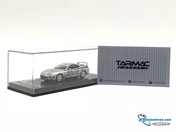 Xe Mô Hinh Toyota Supra Japan N1 Endurance Series 1994 Fukuyama / Motoyama 1:64 Tarmac Works ( BẠc )