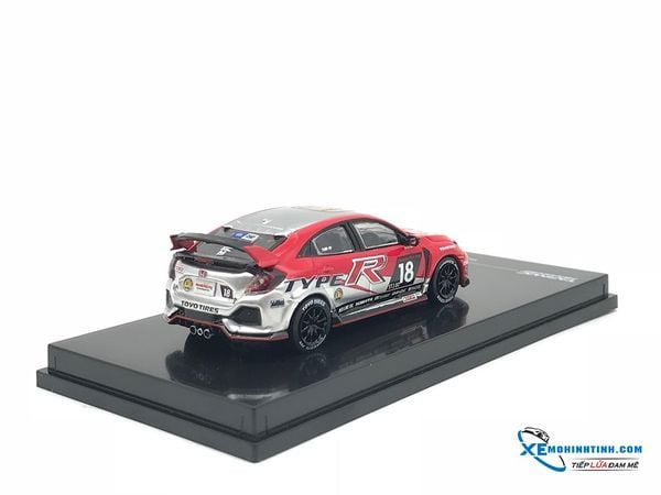 Xe Mô Hình Honda Civic Type R FK8 NASA 25 Hours of Thunderhill Race 2017 1:64 Tarmac Works ( Đỏ )