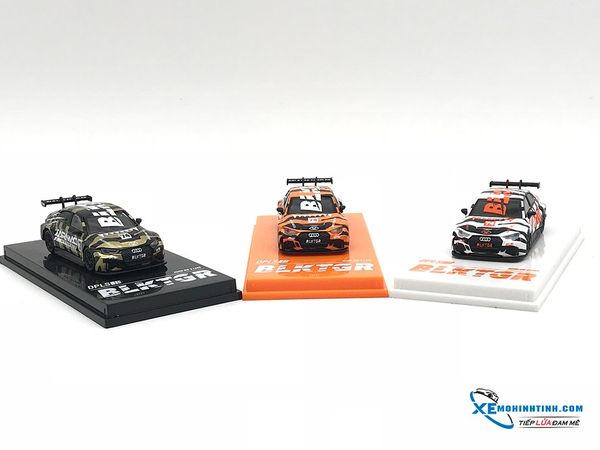 Xe Mô Hình Audi RS 3 LMS BLKTGR (Set 3 xe) 1:64 Tarmac Works