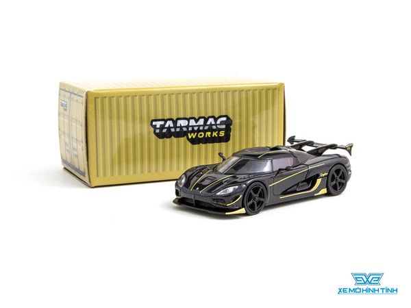 Xe Mô Hình Koenigsegg Agera RS 1:64 Tarmac Works ( Đen viền Vàng )