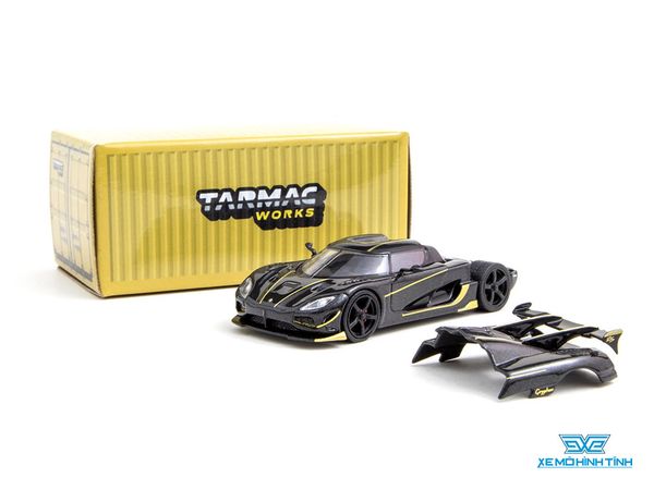 Xe Mô Hình Koenigsegg Agera RS 1:64 Tarmac Works ( Đen viền Vàng )