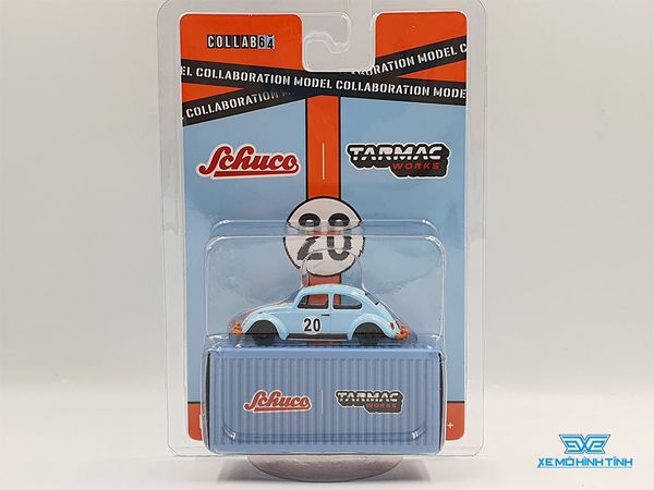 Xe Mô Hình Volkswagen Beetle Low Ride Height 1:64 Tarmac Works ( Xanh Gulf )