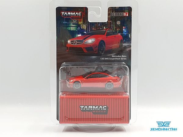 Xe Mô Hình Mercedes-Benz C63 AMG Coupe Black Series 1:64 Tarmac Works ( Đỏ )