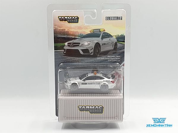 Xe Mô Hình Mercedes-Benz C63 AMG Coupe Black Series 1:64 Tarmac Works ( Bạc )