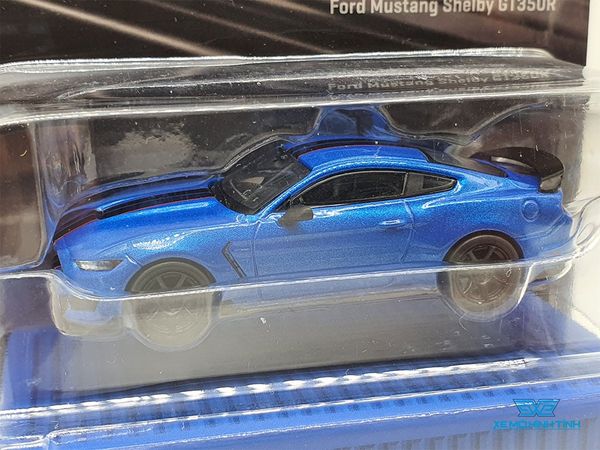 Xe Mô Hình Ford Mustang Shelby GT350R 1:64 Tarmac Works (Xanh Dương)