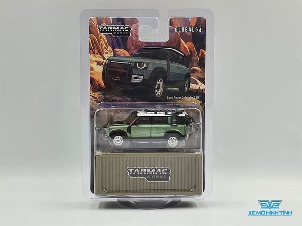 Xe Mô Hình Land Rover Defender 110 1:64 Tarmac Works ( Xanh 4 cửa )